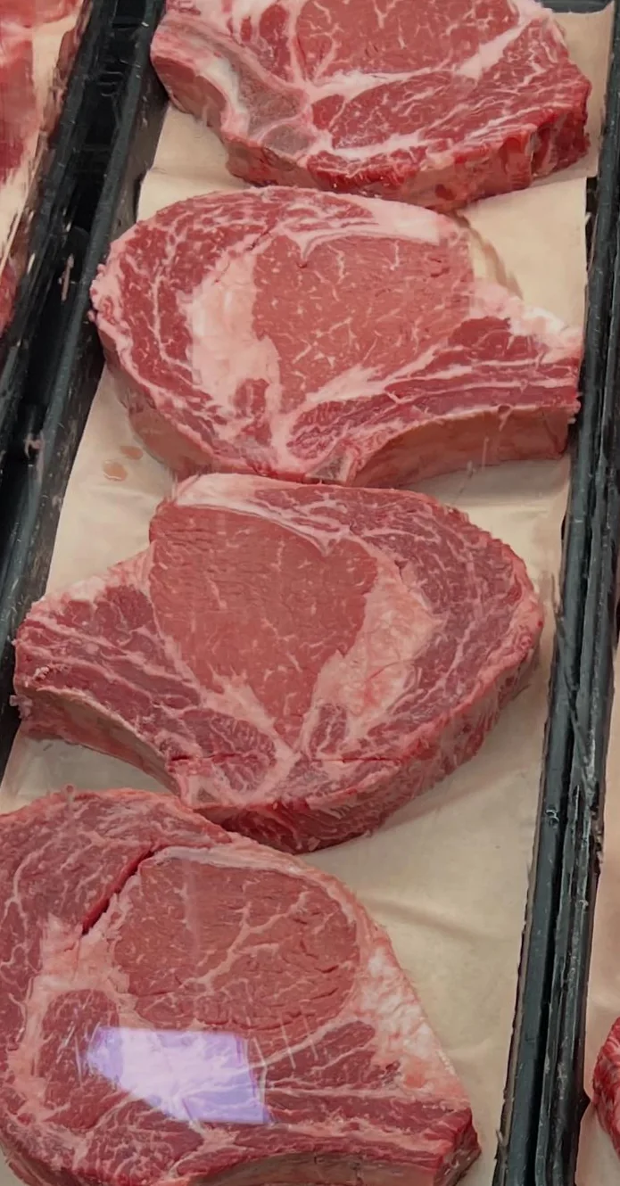 Marbled steaks